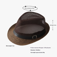 Straw Beach Summer Sun For Men And Women Sun-protective Fedora Panama Hat
