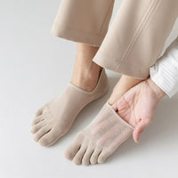 Men's Cotton Deodorant And Sweat-absorbing Breathable Five Toe Socks