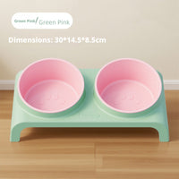 Cat food bowl-backrest model-green bowl on white background-pp-1 piece