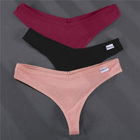 Ladies Thong Briefs Low Waist High Slit