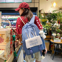 Cute Soft Girl  Backpack Elementary School