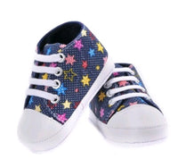 Rainbow canvas soft bottom baby shoes