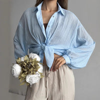 Women's Casual Fashion Solid Color Shirt