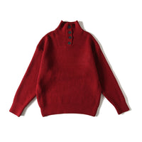 Men's Turtleneck Loose Solid-Color Knitted Pullover Bottoming Sweater
