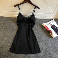 Hot lace lace nightdress with chest pad
