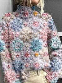 Women's Simple Printed Casual Coat Cardigan Sweater