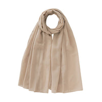 Women's Pure Color Pearl Chiffon Bubble Scarf Gauze Scarf