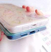 Transparent sequin planet phone case