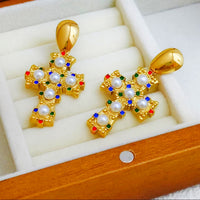 Stainless Steel 18K Gold-plated Earrings For Women