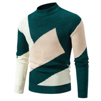 Sweater Men's Round Neck Multicolor Pullover Sweater