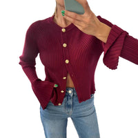 Slim-fit Knitted Cardigan Long Sleeve Versatile Sweater