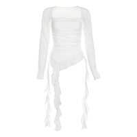 Womens Fashionable Sexy Sheer Slim-Fit T-Shirt