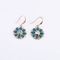 Diamond-encrusted Gemstone Earrings Girlfriends Same Gift Ear Rings