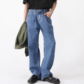 Retro Casual Irregular Slit Simple Jeans