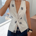 Summer Floral Print Sleeveless Casual Womens Tank Top