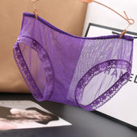 Sexy Ladies Panties Lace Edge Full Transparent Gear