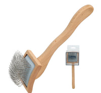 Solid Wood Rubber Effect Paint Pet Comb Hair Side Knot Knife Airbag Needle