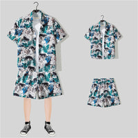 Short Sleeve Printed Shirt Summer Thin Suit