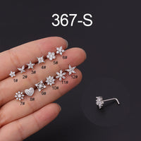 20G Stainless Steel Micro Set Zircon Nose Stud