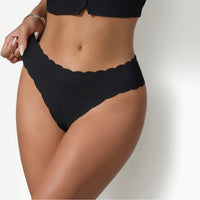 European And American Seamless Ice Silk Briefs Sexy Breathable With Print