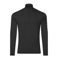 Gray Shell Quick-Dry Half-Zip Mens Outdoor Wool Long-Sleeve