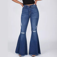 Autumn And Winter New Ladies Mid Waist Slim Jeans