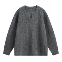Retro Loose-fit Heavyweight Textured Knit Sweater Cardigan