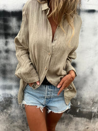 Women's Single Row Multi-buckle Shirt Top
