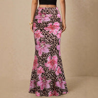 New Leopard Print Midi Skirt