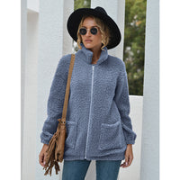 New Autumn And Winter Zipper Warm Sweater Outer Wear Women