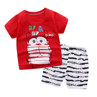 Children's Summer Short-sleeved Cotton T-shirt Set Short-sleeved Shorts Two-piece Set