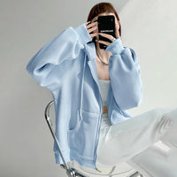 Women's Hooded Cardigan Loose-fitting Casual Pullover Coat