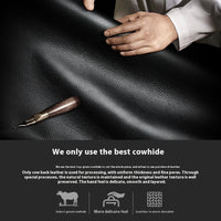 Business Leather Men's Backpack Large Capacity Computer Bag