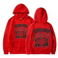 Hip Hop Cartoon Printed Long-sleeved Hoodie