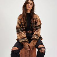 Long Sleeve Loose And Lazy Style Single-breasted Sweater