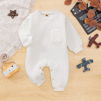 Round Neck Long Sleeve One-piece