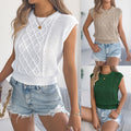 Solid Color Knot Bat Sleeve Waist-cropped Knit Sweater