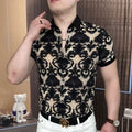 Men's Summer Casual Collar Printed POLO Shirt