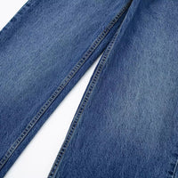 European And American Style High Waist Straight Long Jeans