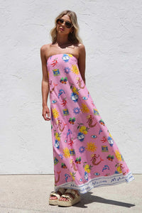 Female Creative Printed Sleeveless Versatile Dress