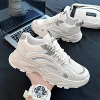 Leisure Sports Breathable Men's White Board Shoes