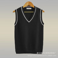 Thickened V-neck Pullover Woolen Vest Men