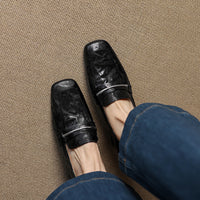 Womens Solid-color Square-toe Chunky-heel Sheepskin High Heels