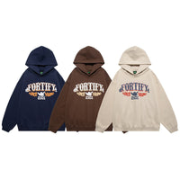 Men's Fleece-lined Thickened Design Letter Hooded Sweater