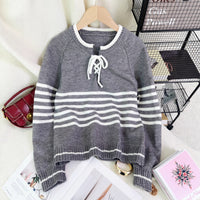 Women's Color-block Striped Knit Sweater