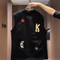 Men Cartoon Printed Sleeveless Vest T-shirt