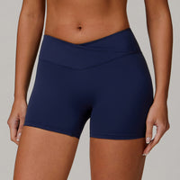 Cross High Waist Yoga Shorts Skinny Hip Raise Sports Shorts