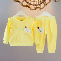 Autumn girl cartoon two-piece suit