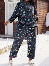 Large Size Pajamas European And American Printed Velvet Women