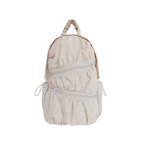 Nylon Fabric Large-Capacity Pleated Patchwork Contrasting Color Backpack